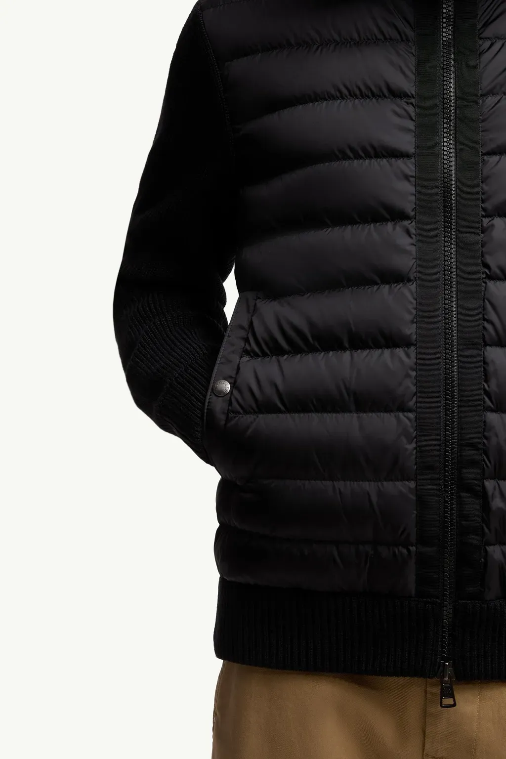 Padded Zip-Up Cardigan