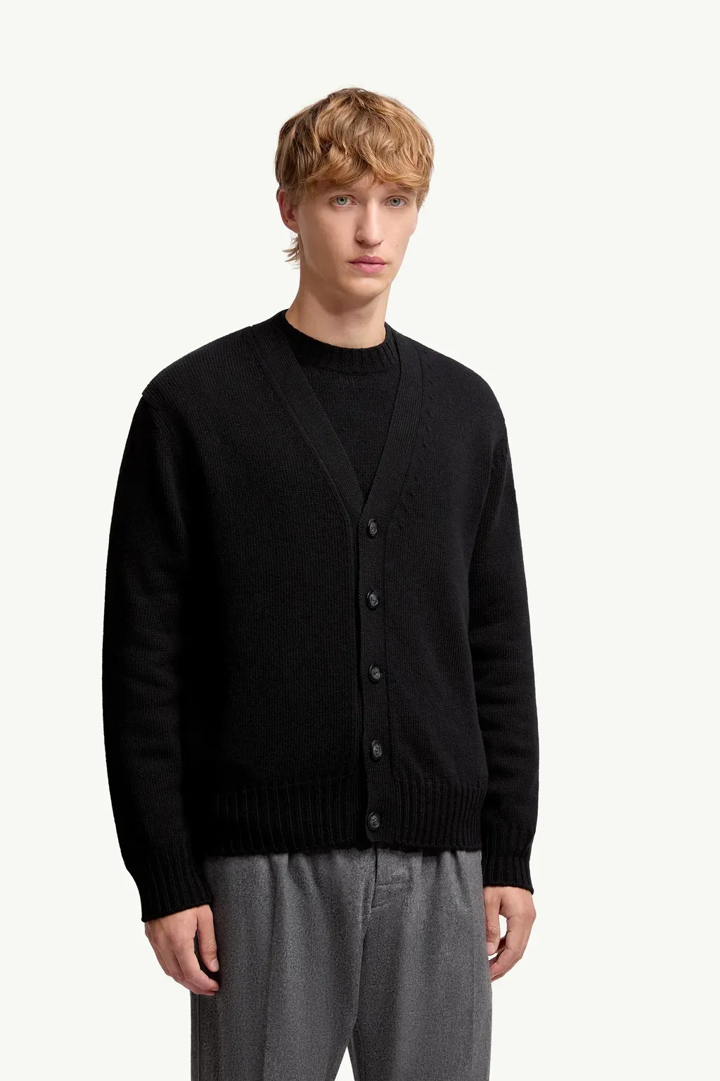 V-Neck Wool Cardigan
