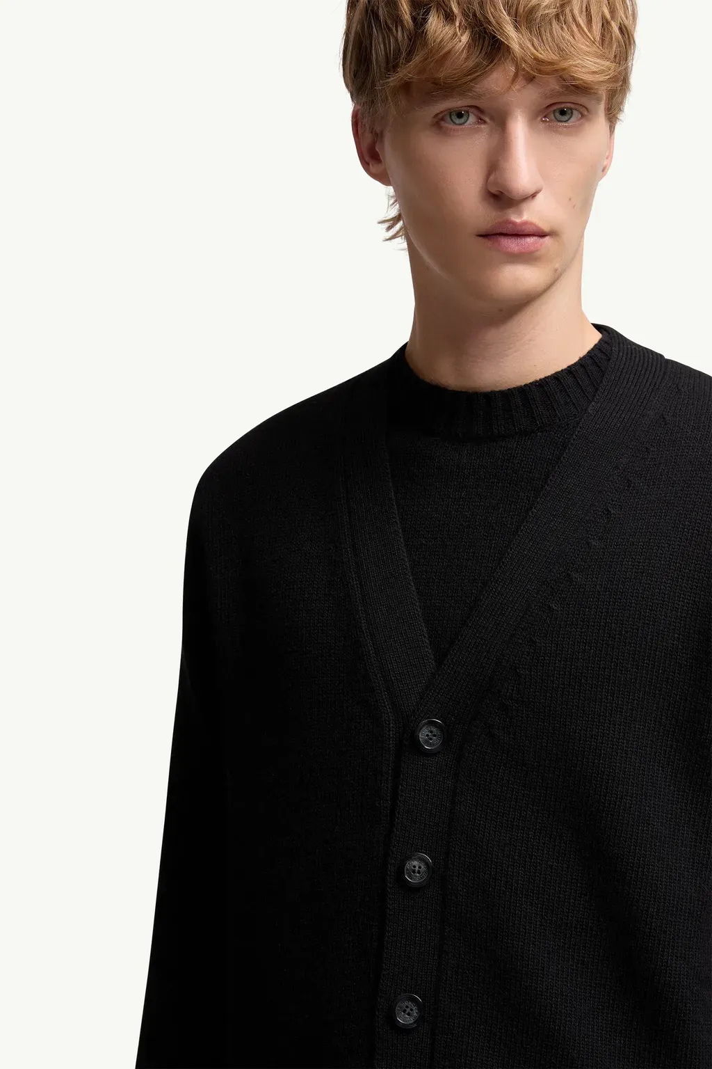 V-Neck Wool Cardigan