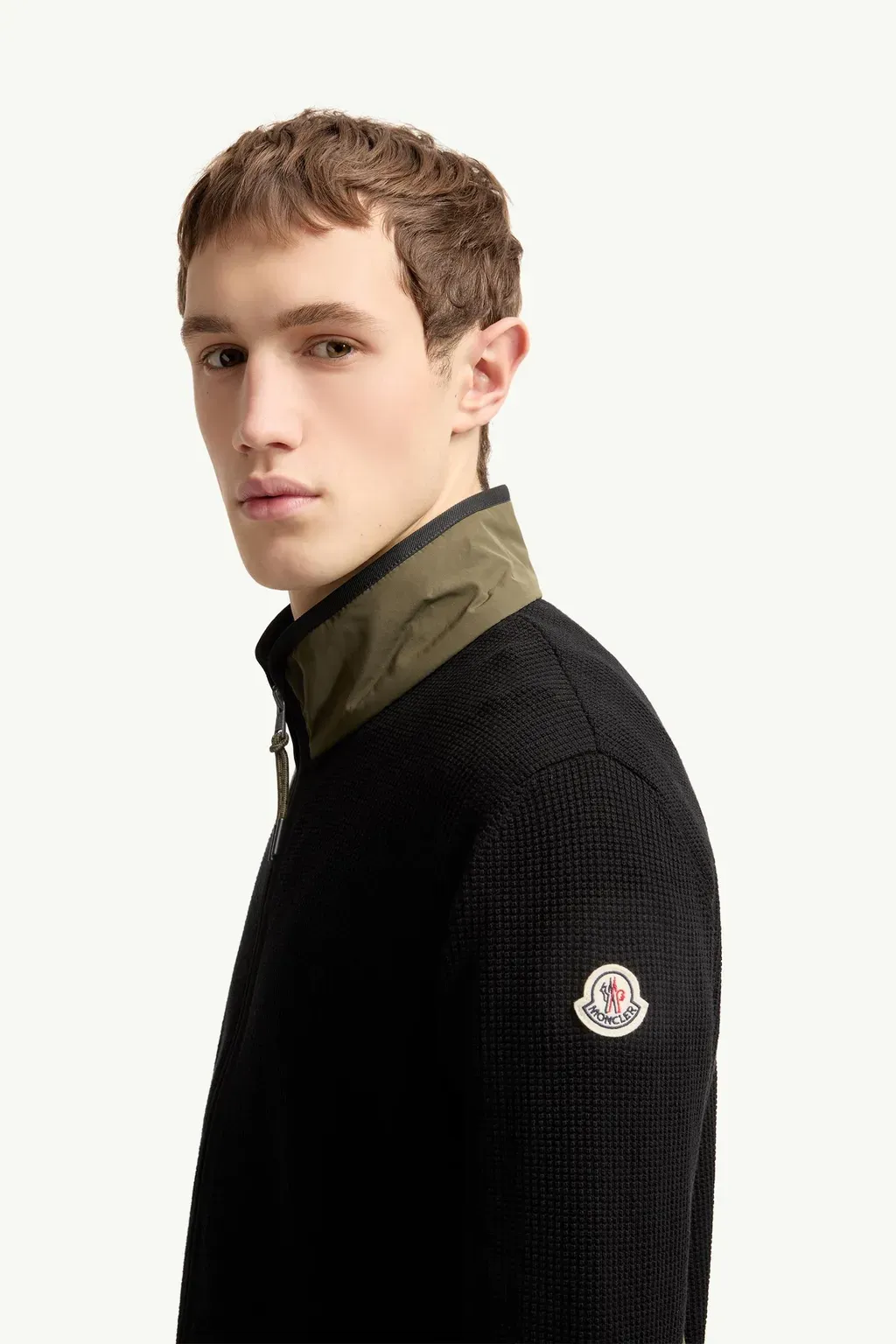 Zip-Up Cotton Cardigan