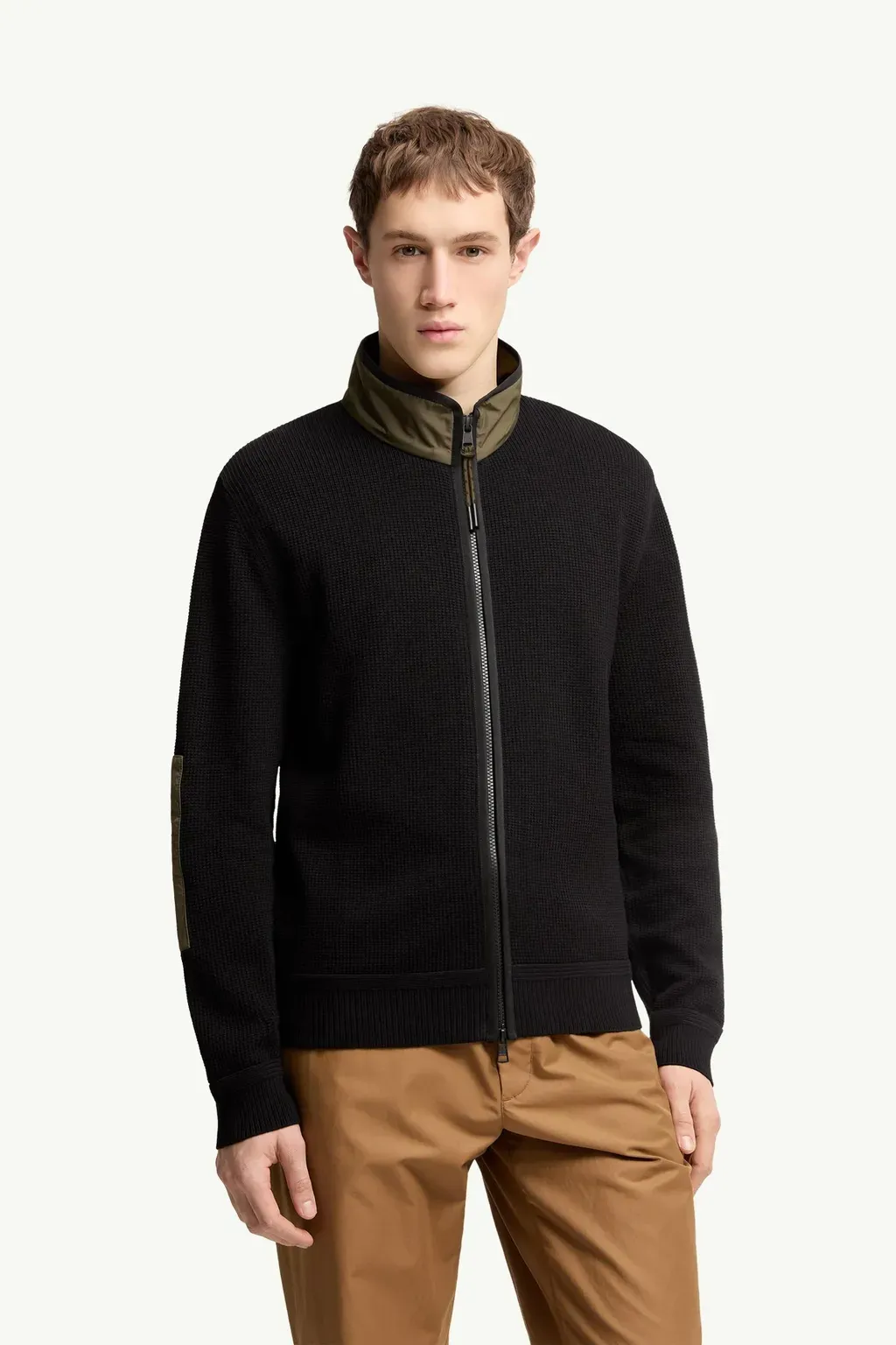 Zip-Up Cotton Cardigan