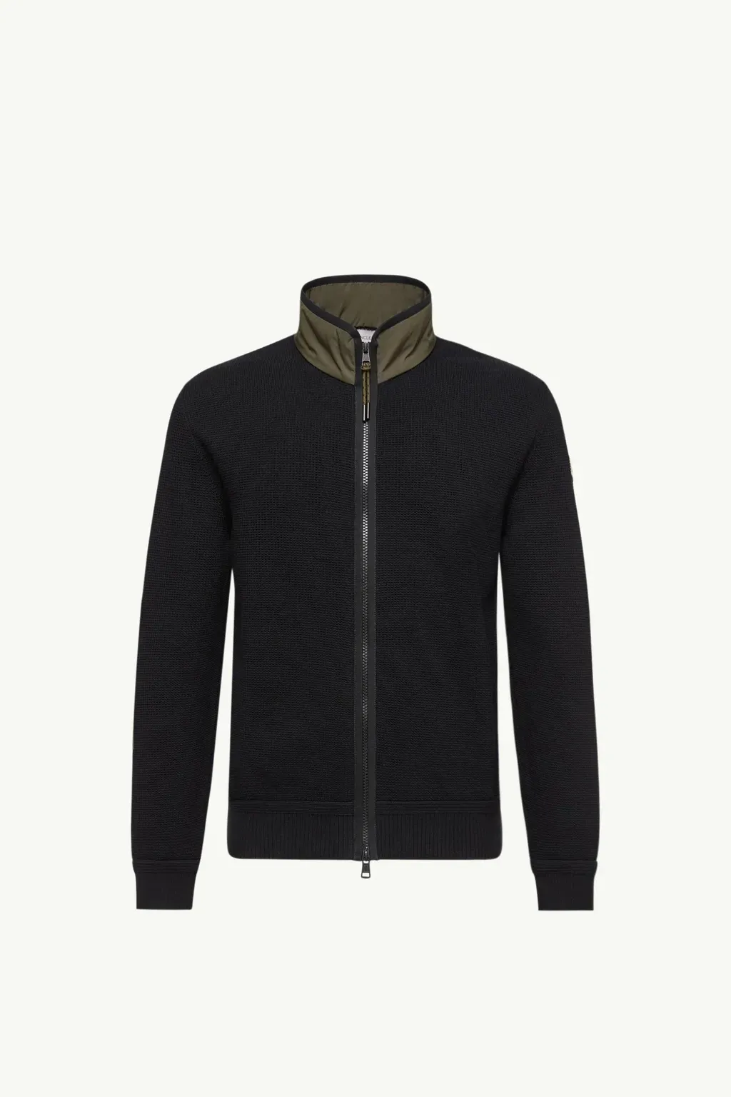 Zip-Up Cotton Cardigan