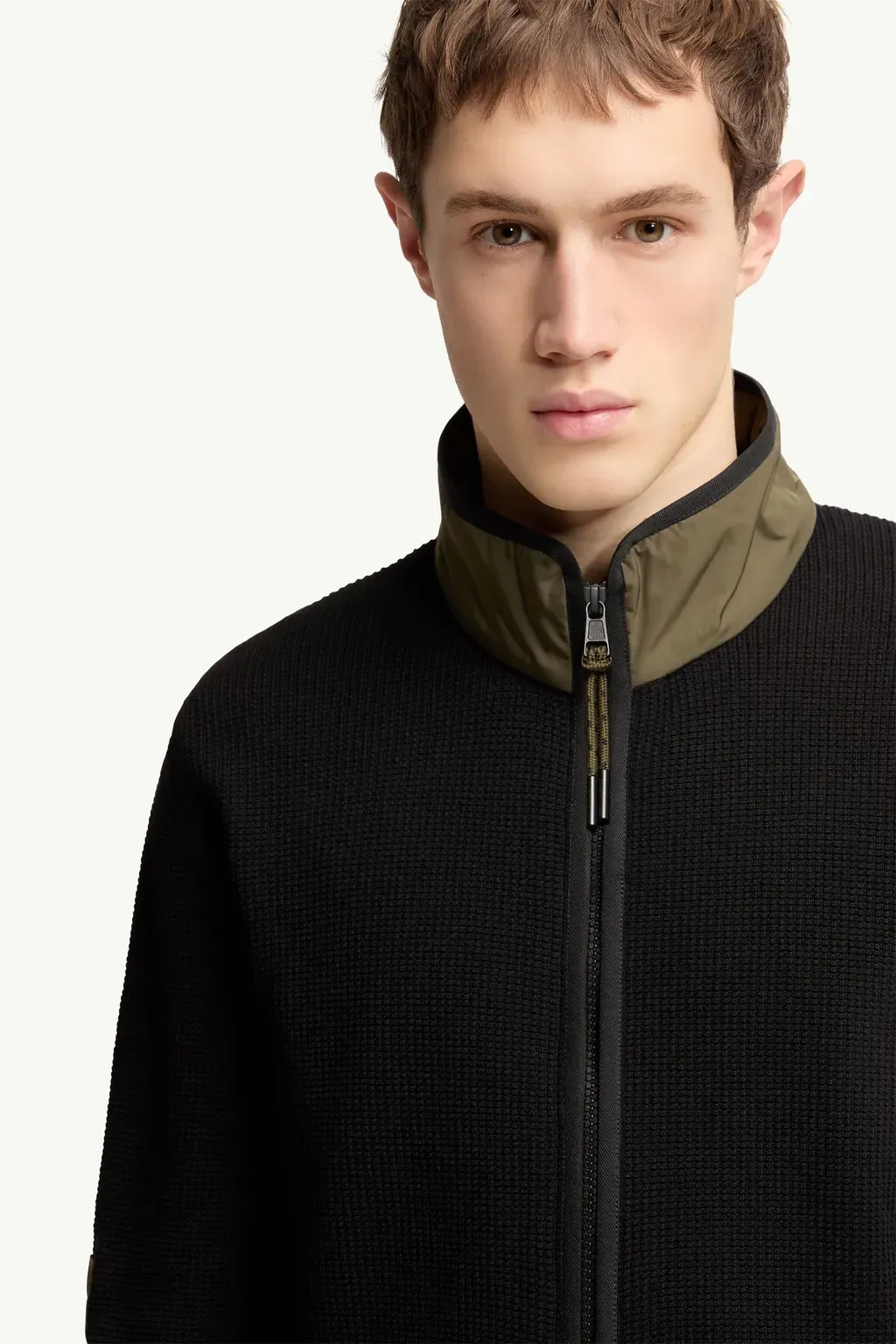 Zip-Up Cotton Cardigan