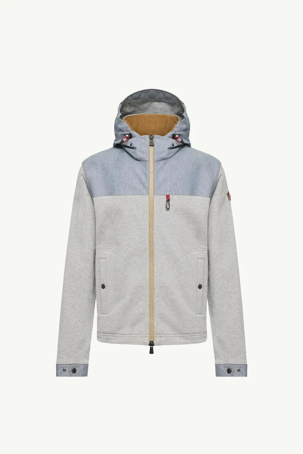 Cotton & Chambray Zip-Up Sweatshirt