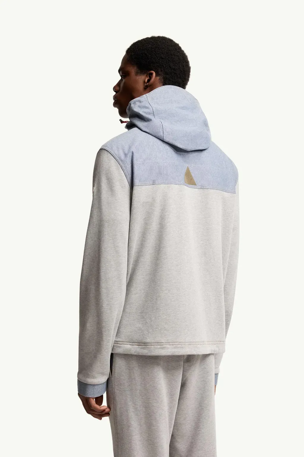 Cotton & Chambray Zip-Up Sweatshirt
