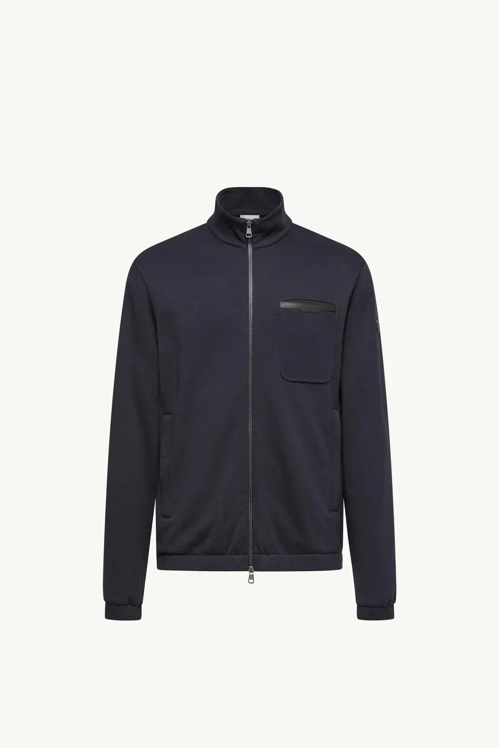 Cotton Blend Zip-Up Sweatshirt