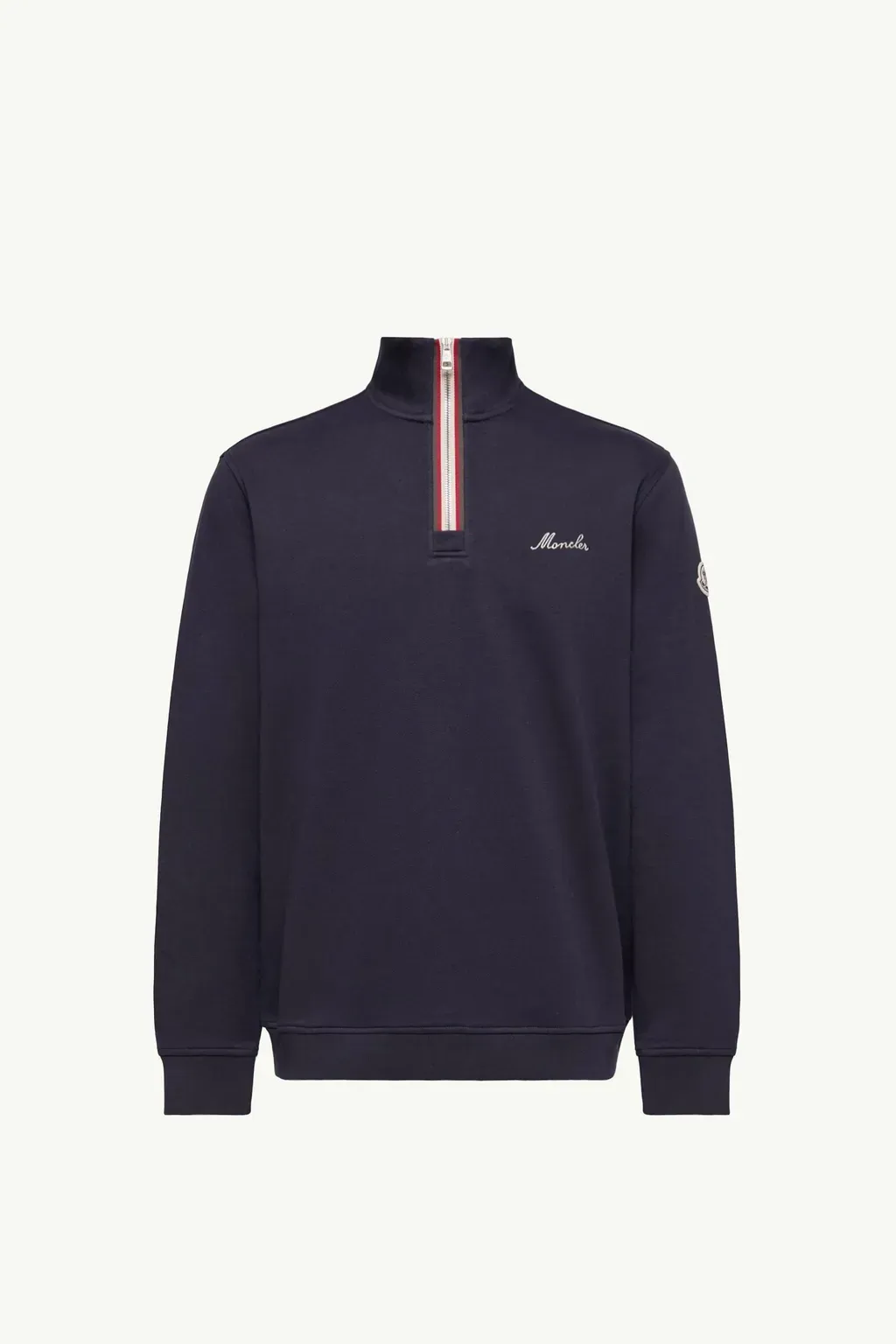 Embroidered Logo Polo Neck Sweatshirt