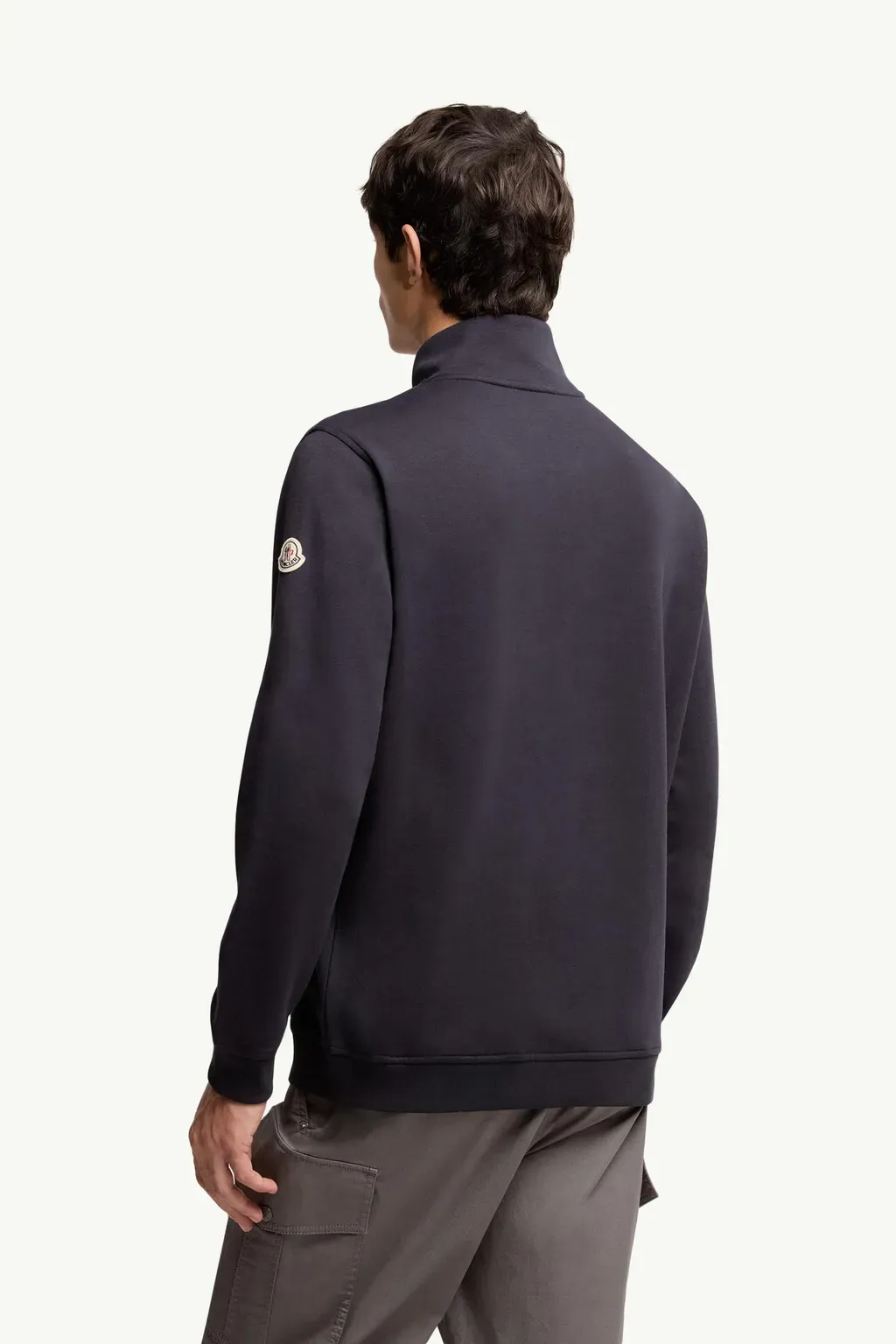 Embroidered Logo Polo Neck Sweatshirt