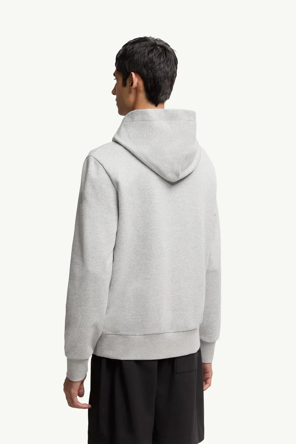 Embroidered Mountain Logo Cotton Hoodie