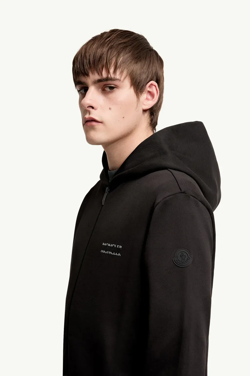 Logo Cotton Fleece Zip-Up Hoodie