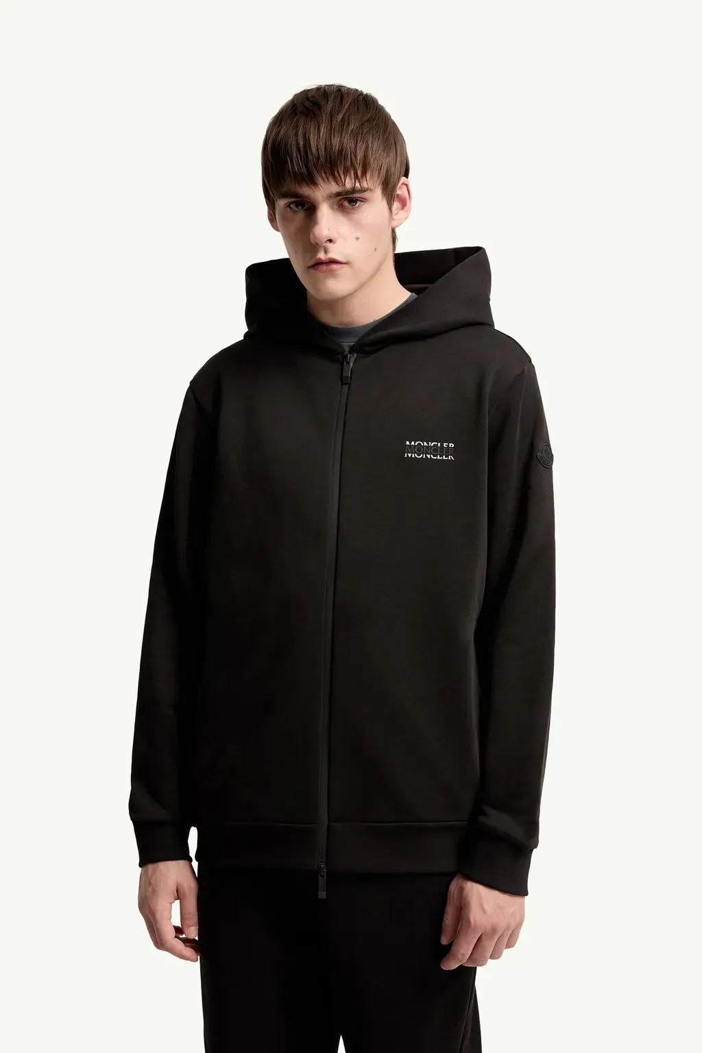 Logo Cotton Fleece Zip-Up Hoodie