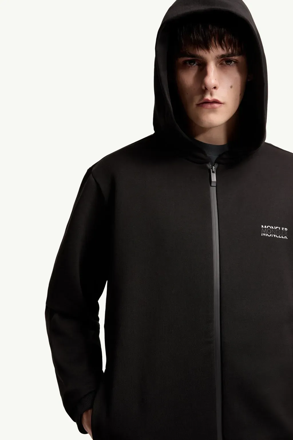 Logo Cotton Fleece Zip-Up Hoodie