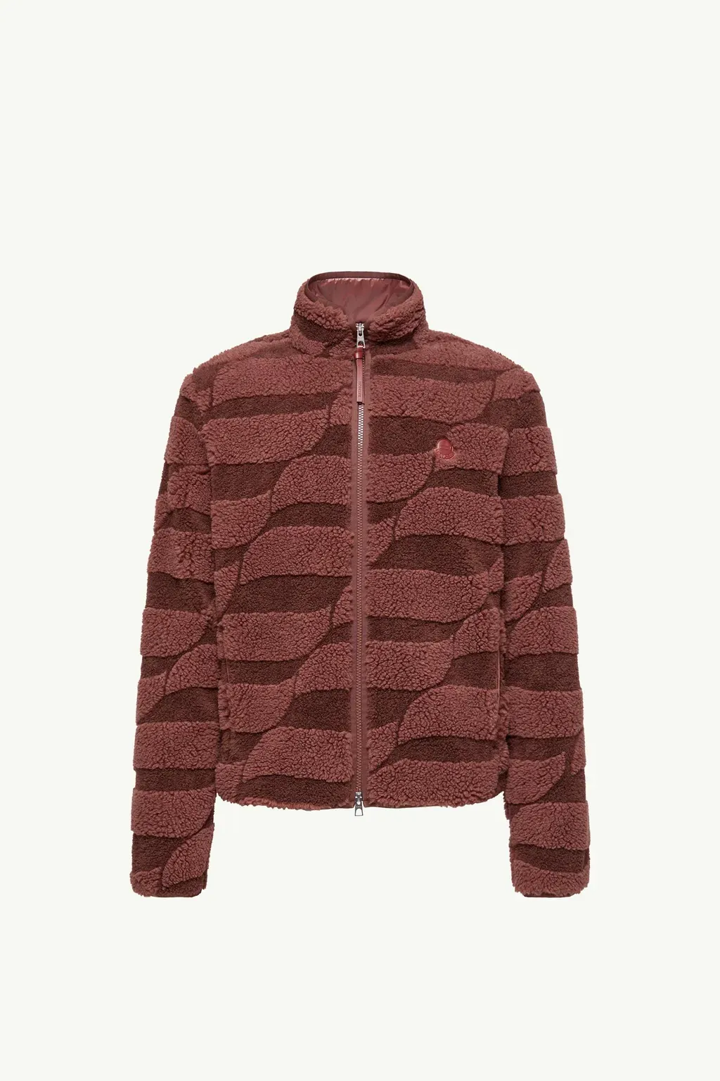 Teddy Jacquard Zip-Up Sweatshirt