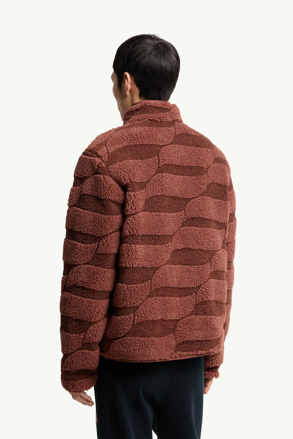 Teddy Jacquard Zip-Up Sweatshirt
