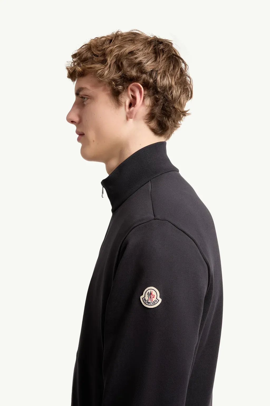 Tricolour-Trimmed Cotton Zip-Up Sweatshirt