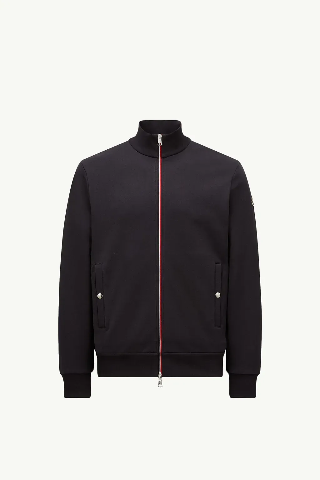 Tricolour-Trimmed Cotton Zip-Up Sweatshirt