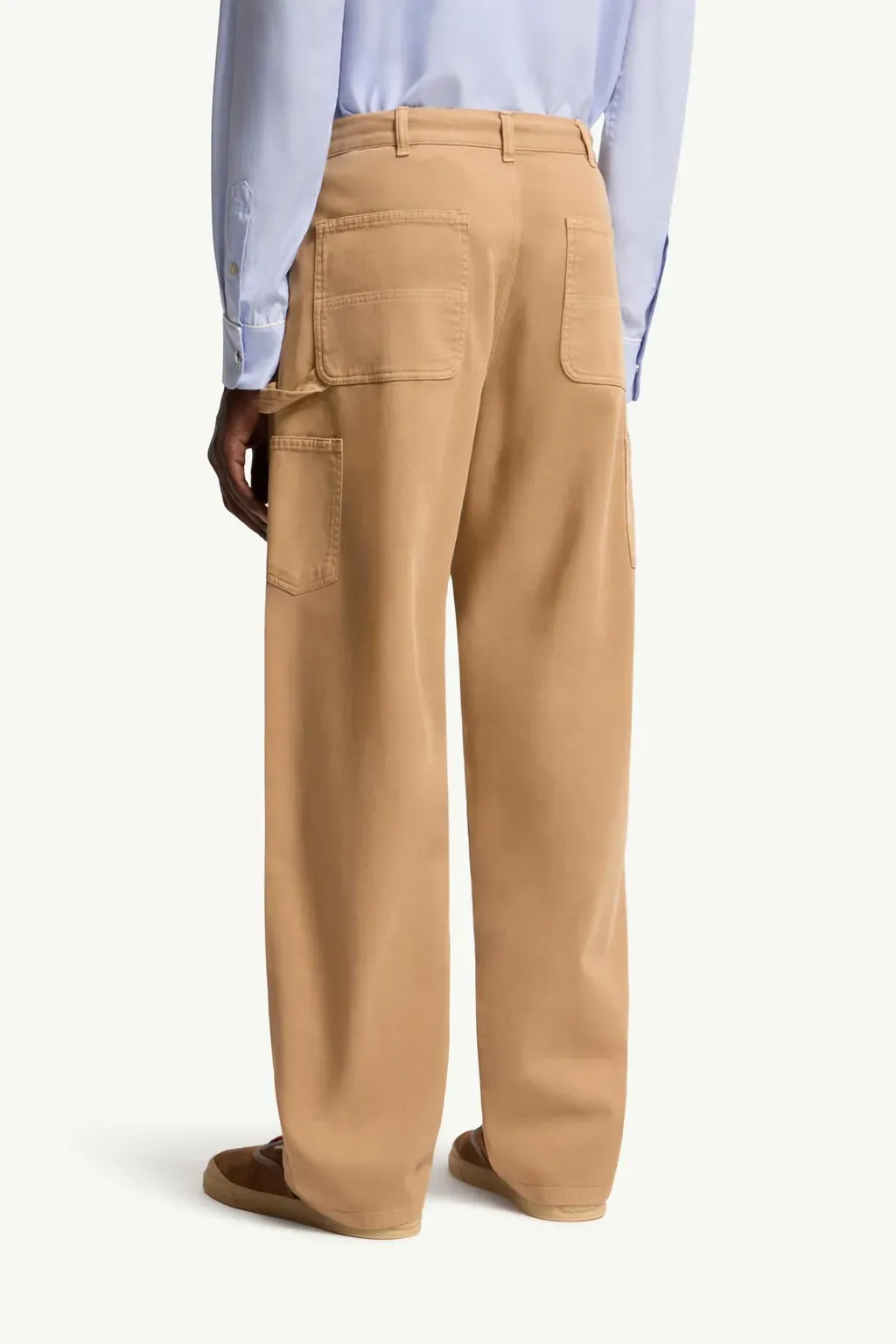 Cargo Cotton Blend Gabardine Trousers