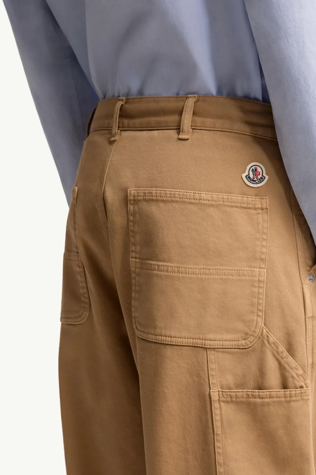 Cargo Cotton Blend Gabardine Trousers