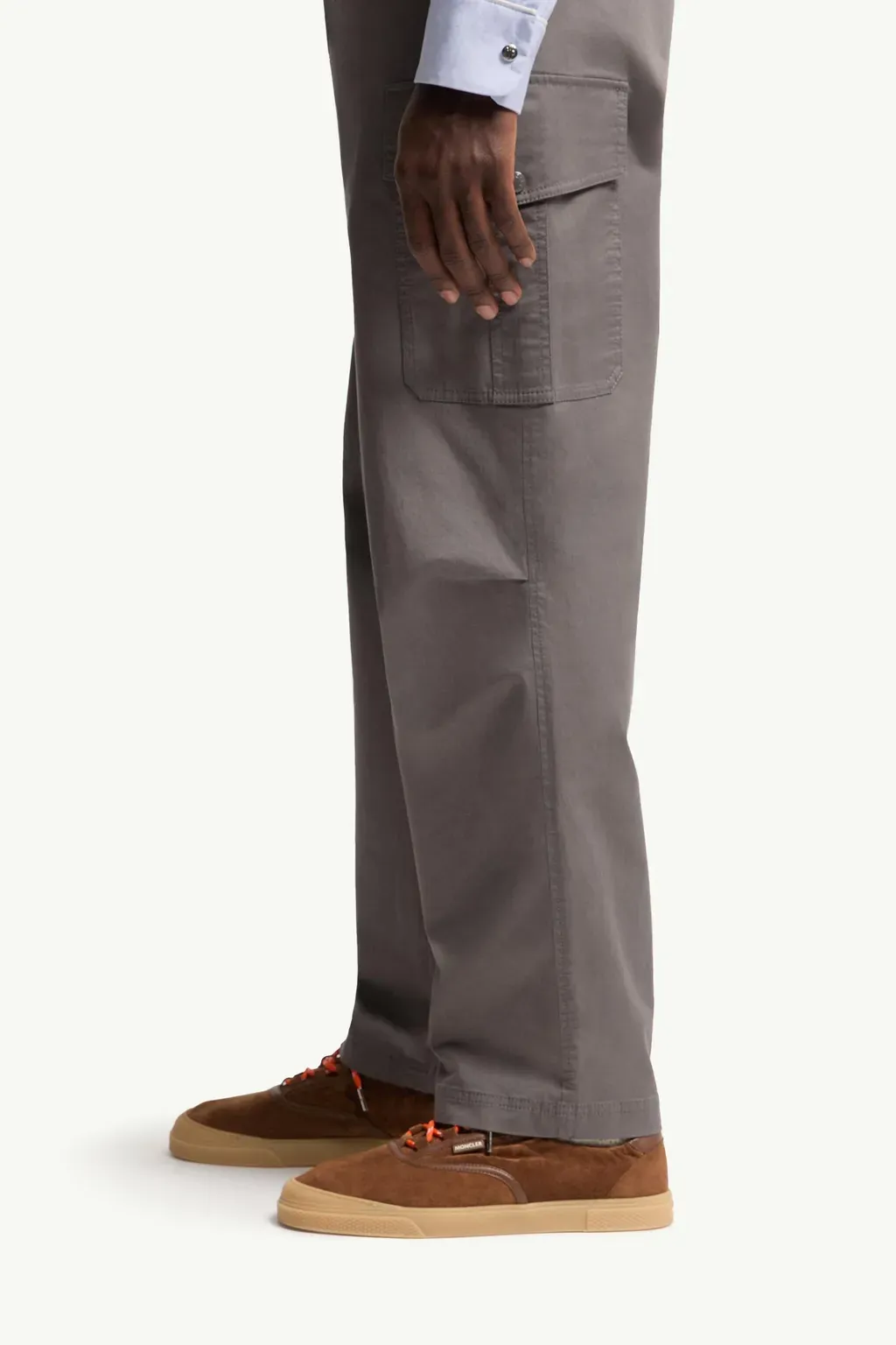 Cargo Cotton Blend Gabardine Trousers