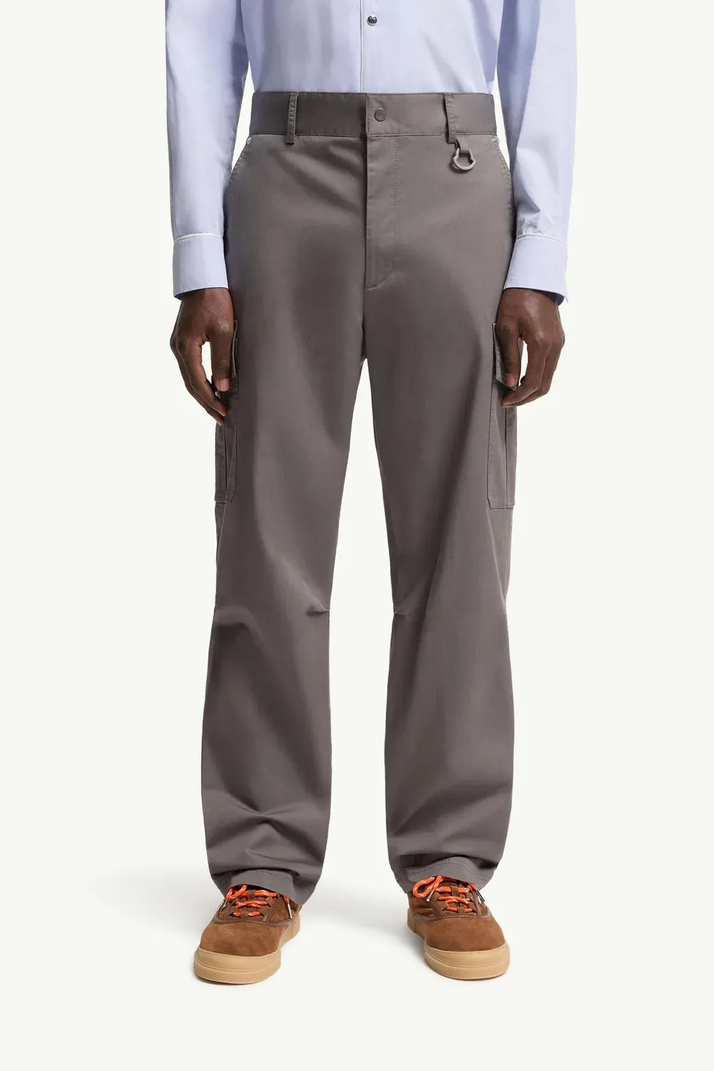 Cargo Cotton Blend Gabardine Trousers