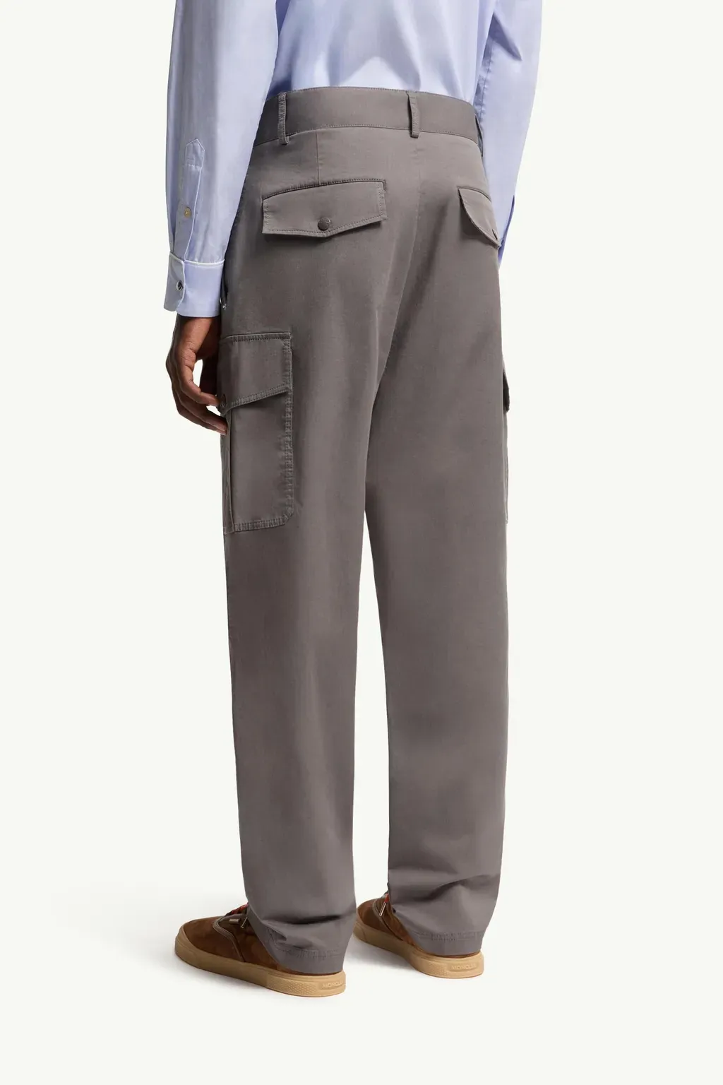 Cargo Cotton Blend Gabardine Trousers