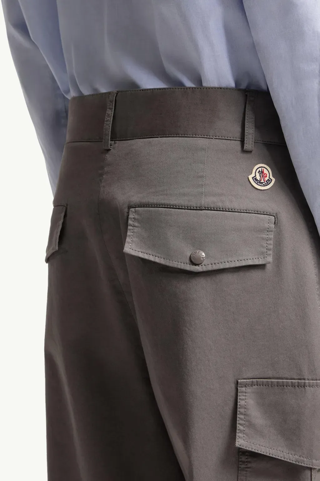 Cargo Cotton Blend Gabardine Trousers