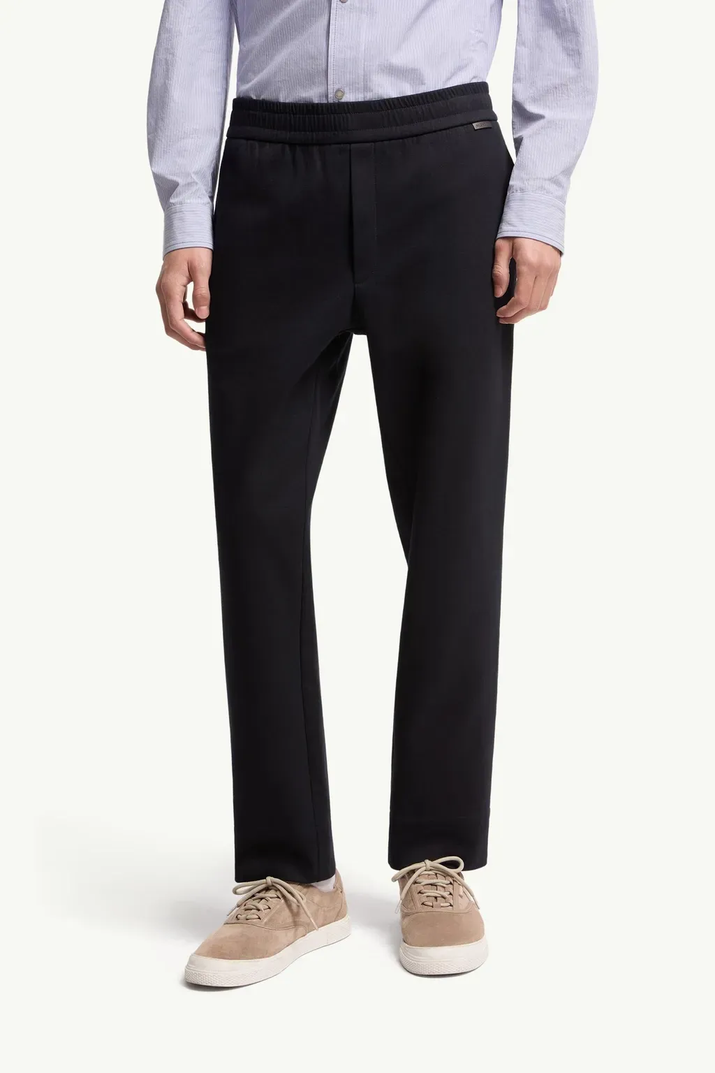 Leather Logo Cotton Blend Track Pants