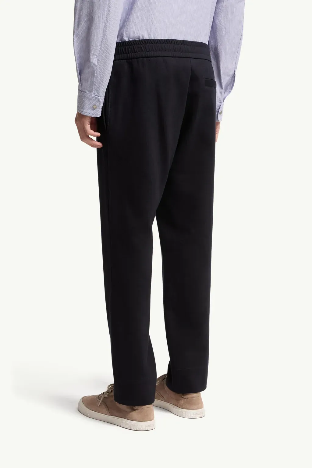 Leather Logo Cotton Blend Track Pants