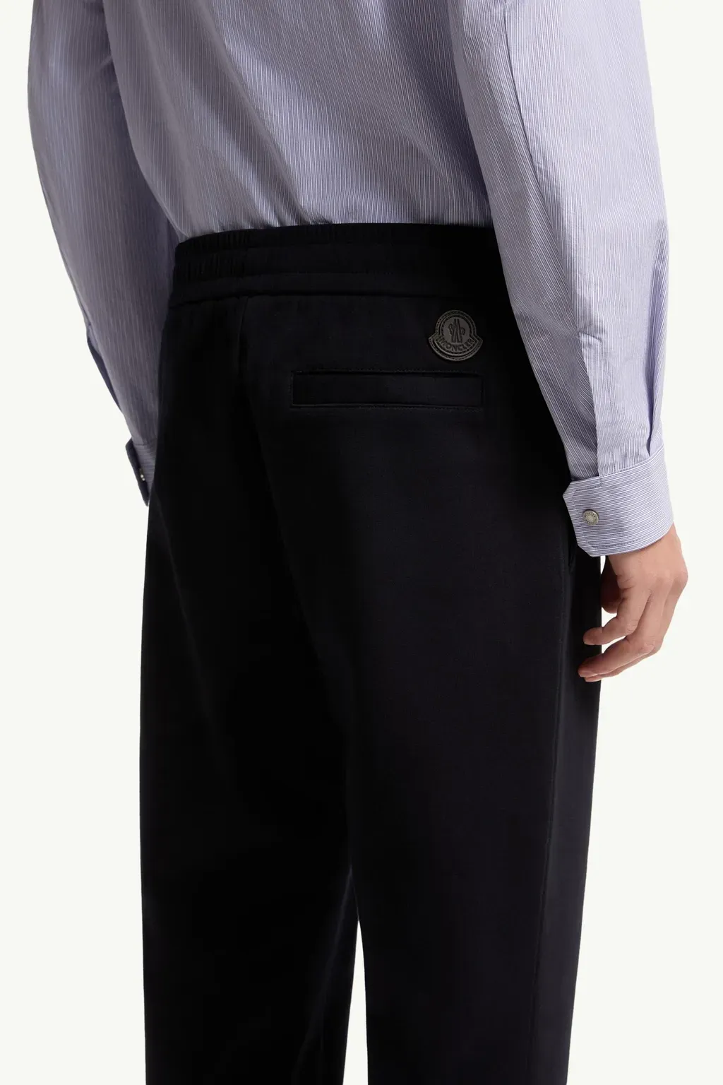 Leather Logo Cotton Blend Track Pants