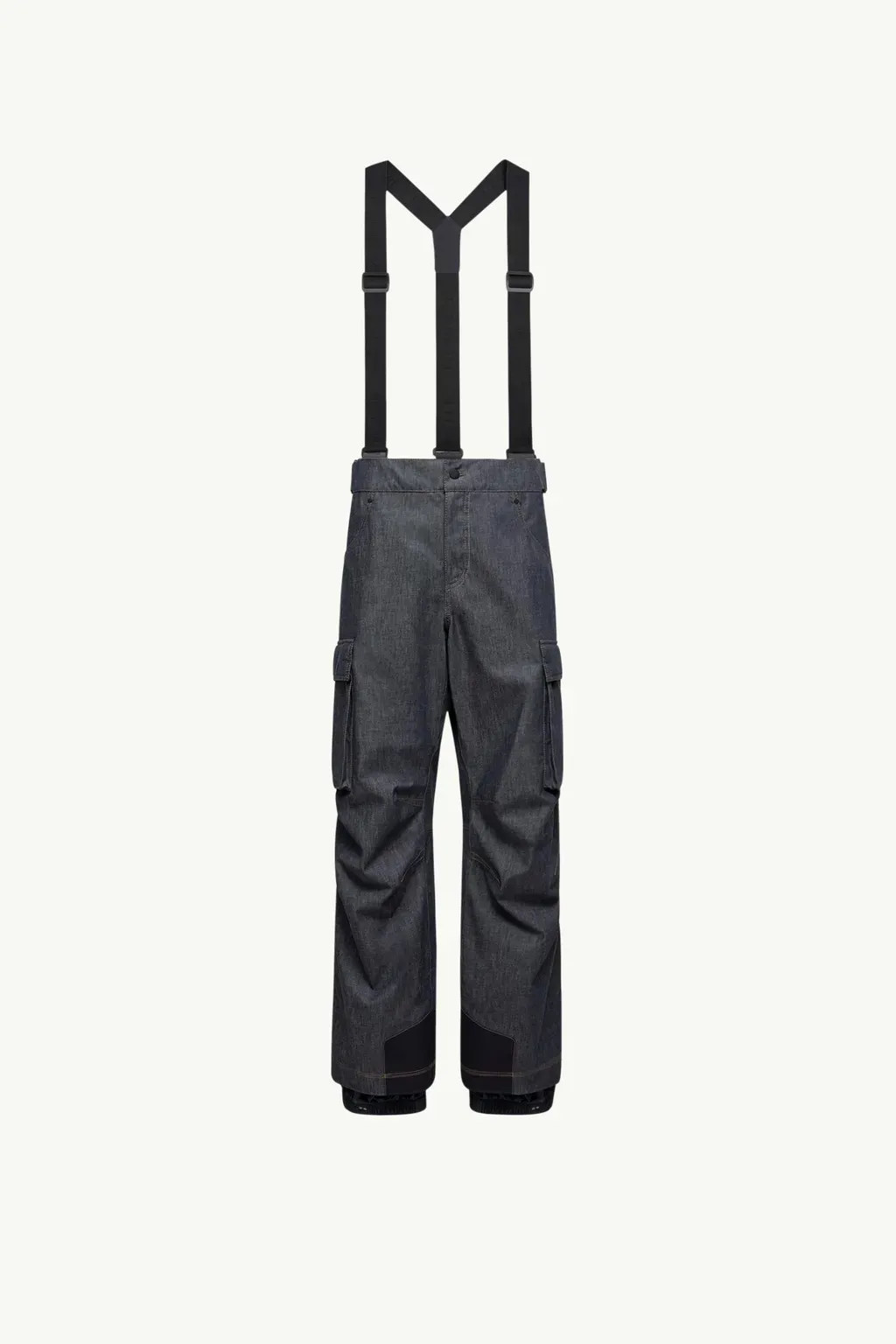 Padded Denim Ski Bib