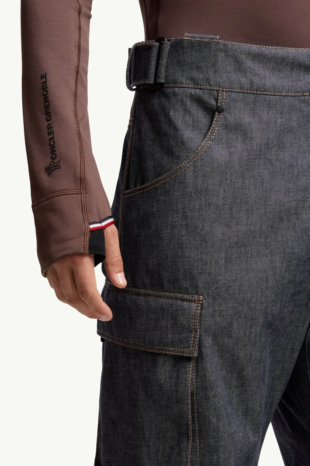 Padded Denim Ski Bib