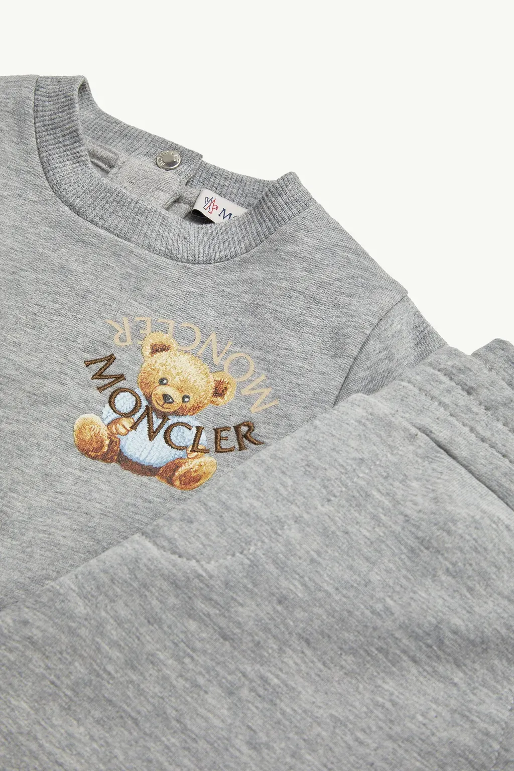 Embroidered Teddy Bear Cotton Tracksuit Set