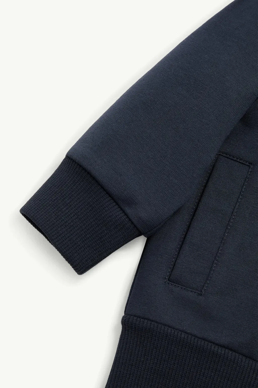 Tricolour Logo Cotton Zip-Up Hoodie
