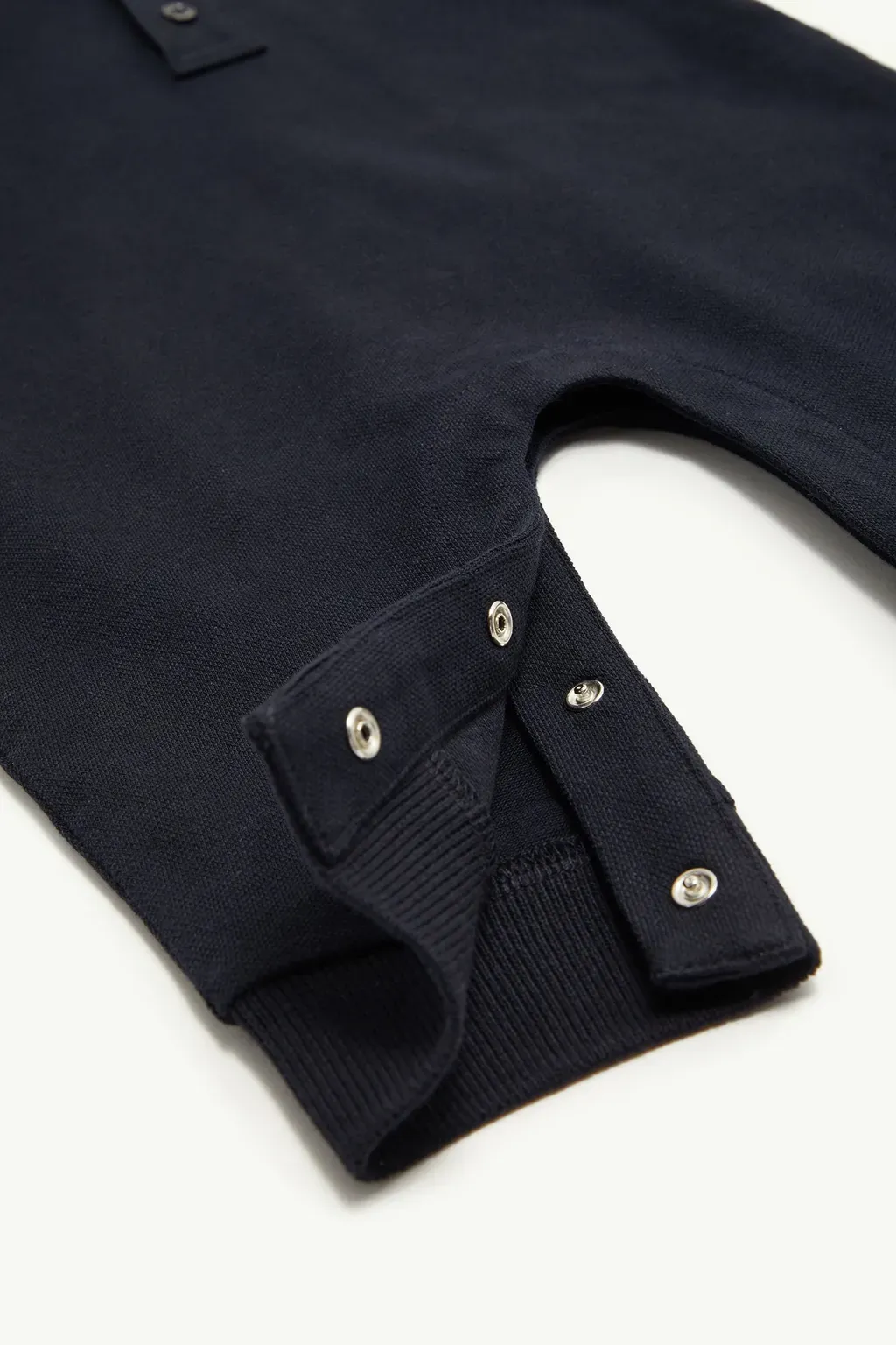 Tricolour-Trimmed Cotton Piquet Baby Grow