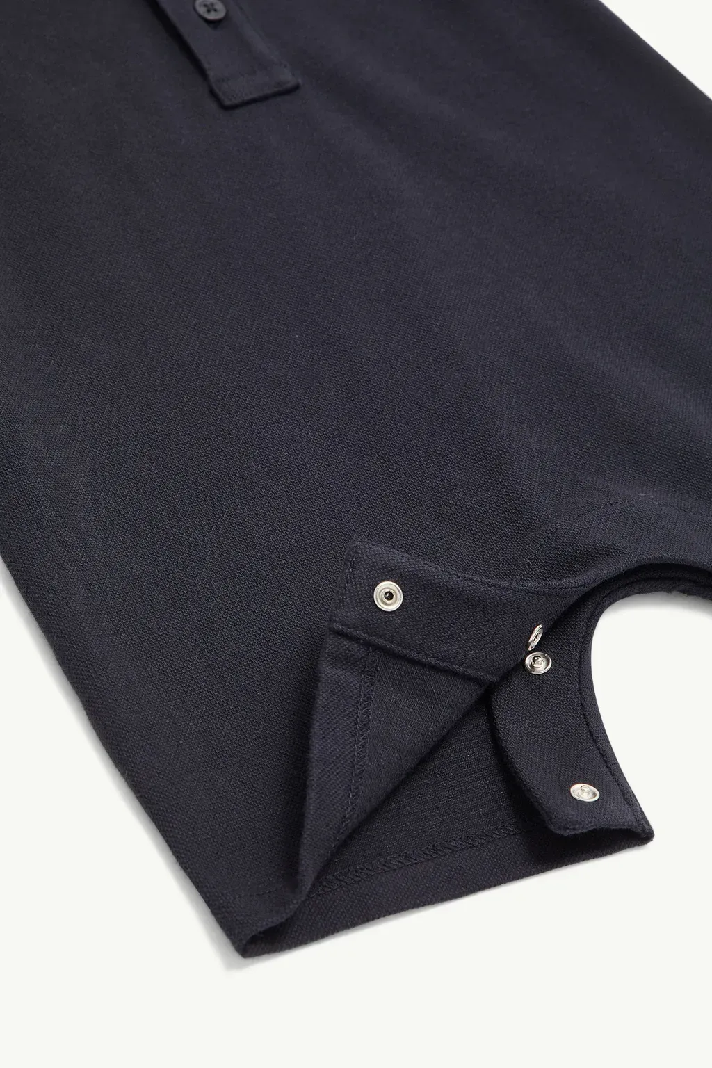 Tricolour-Trimmed Cotton Piquet Baby Romper
