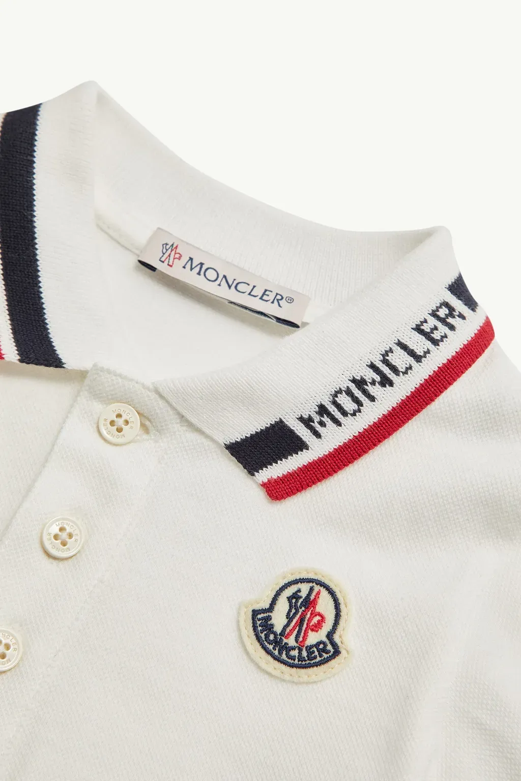 Tricolour-Trimmed Cotton Piquet Set