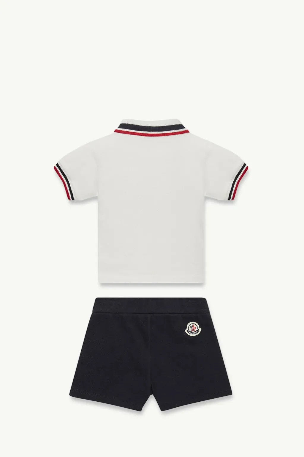 Tricolour-Trimmed Cotton Piquet Set