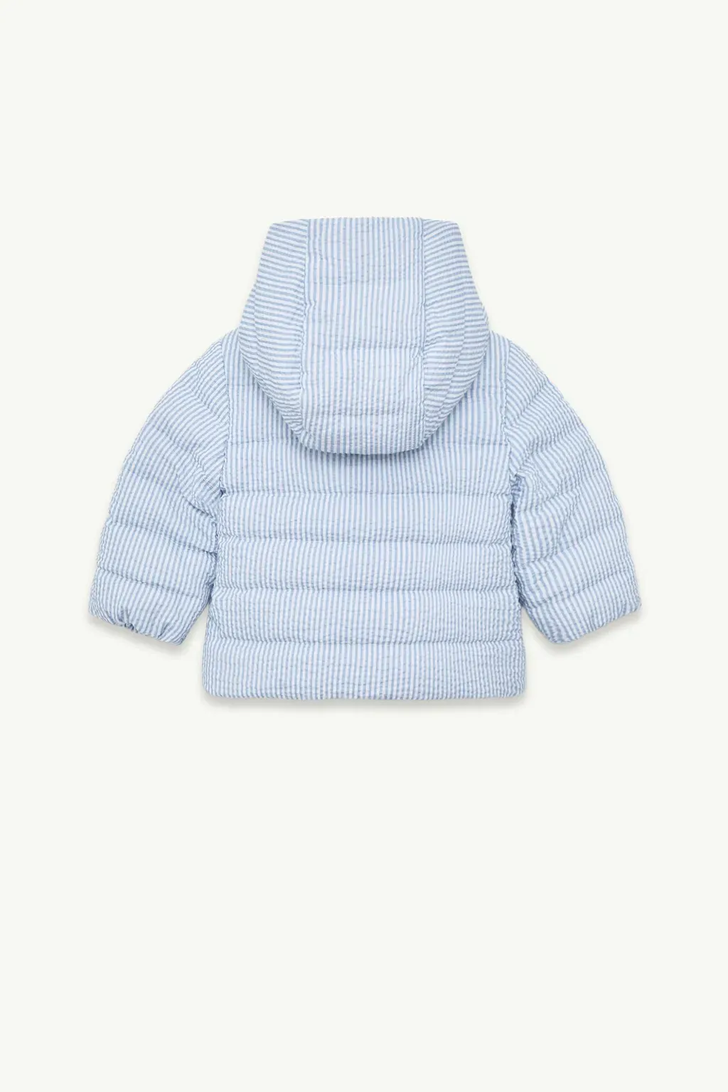 Haluk Seersucker Hooded Down Jacket