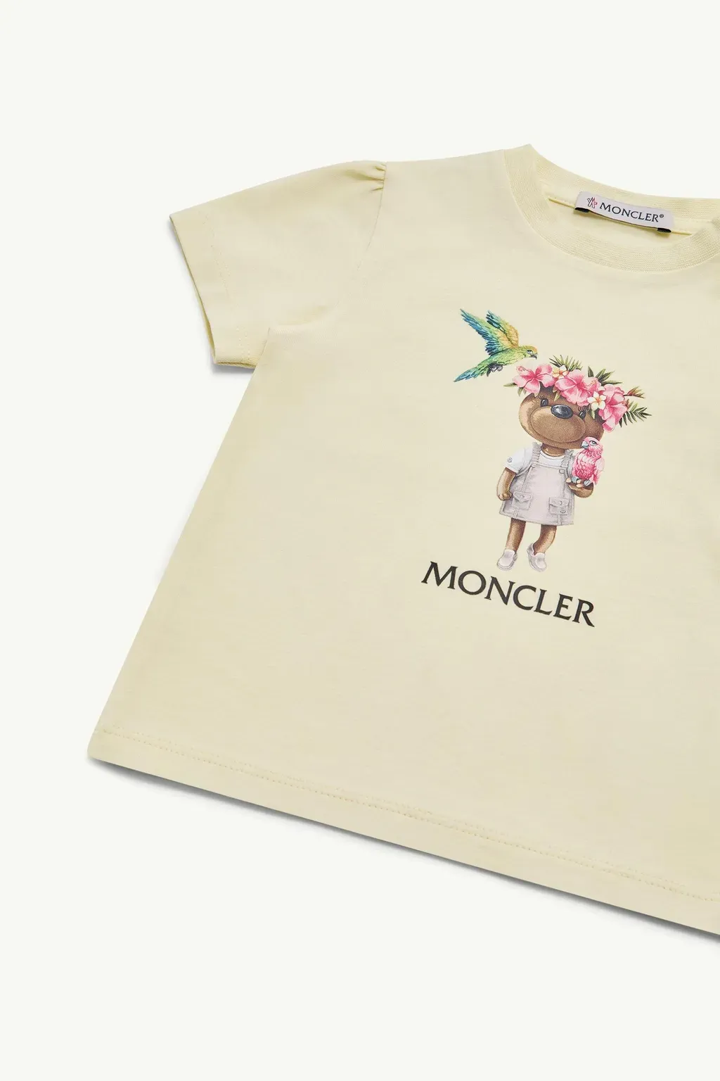 Floral Logo Print Cotton Blend T-Shirt