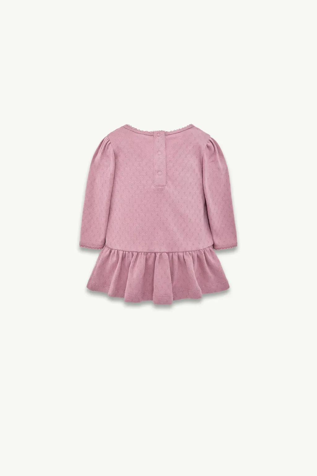 Pleated Long Sleeve Cotton Dress