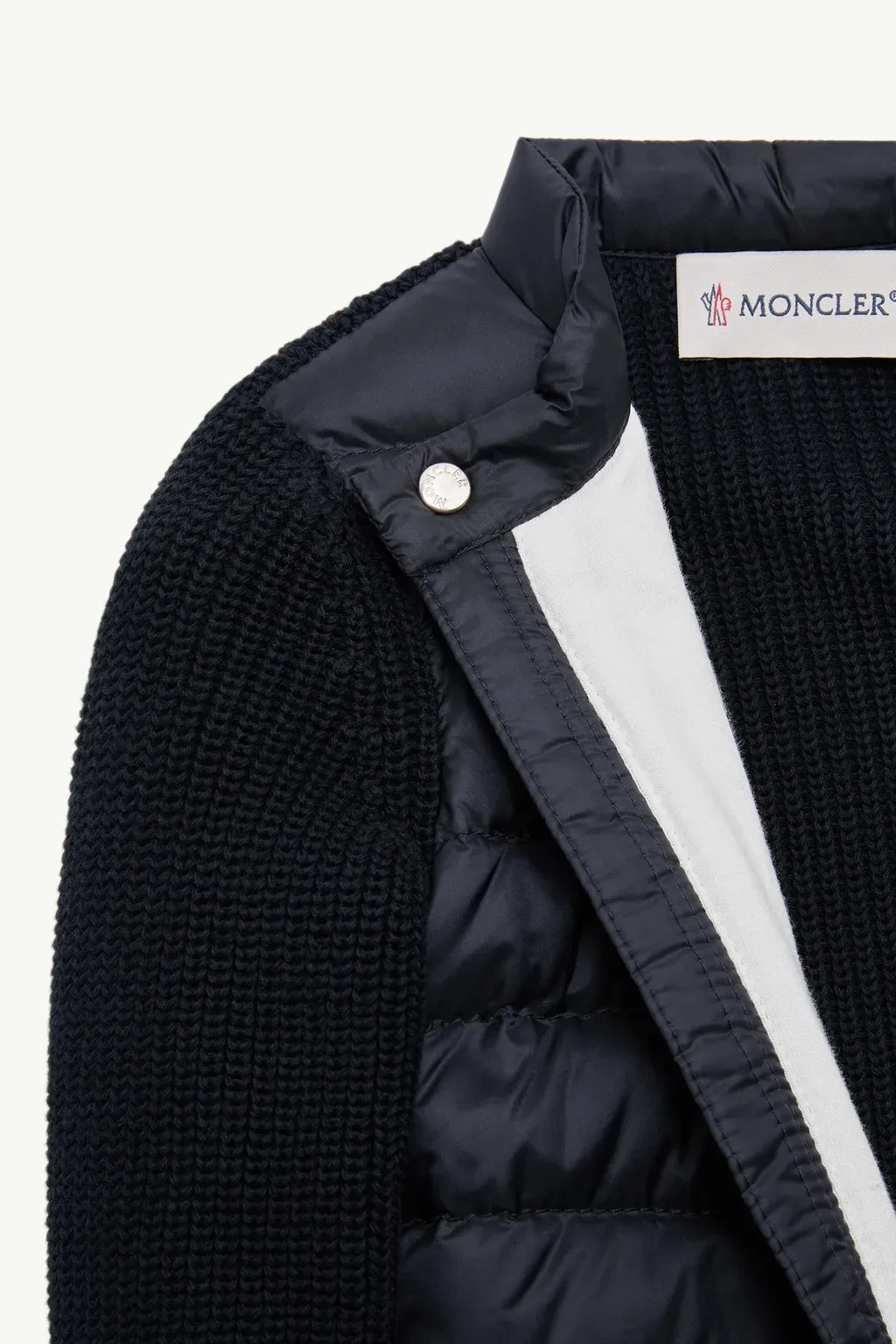 Padded Cotton Zip-Up Cardigan
