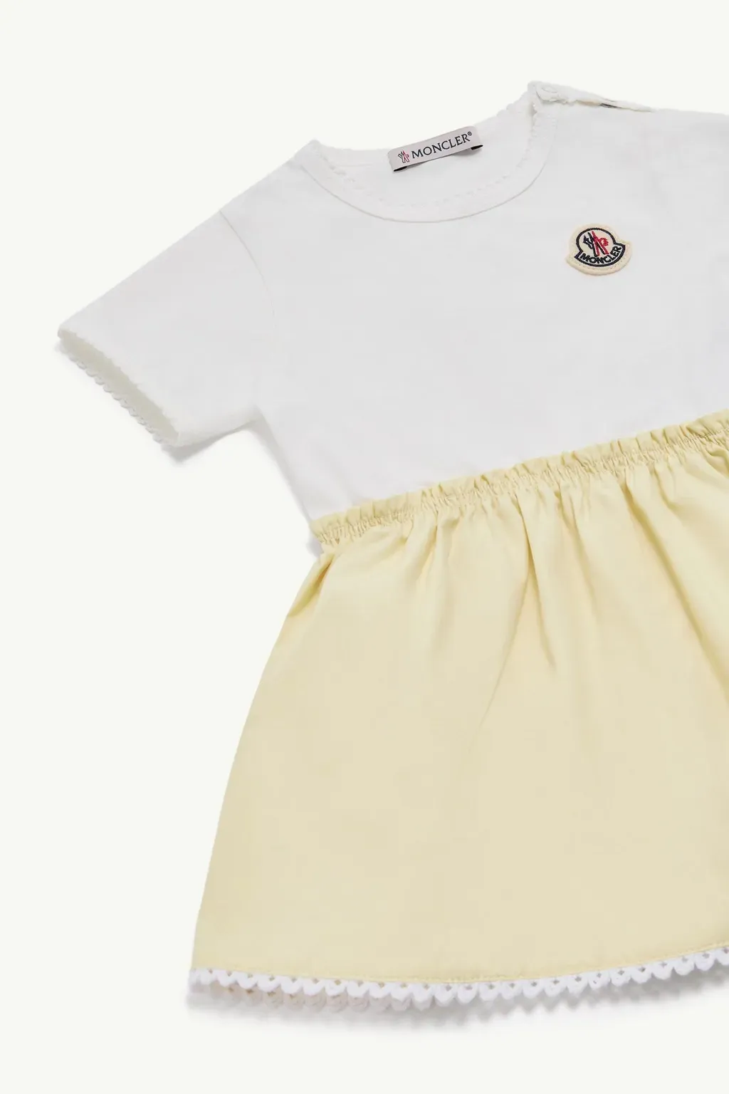 Pleated Cotton Blend Dress
