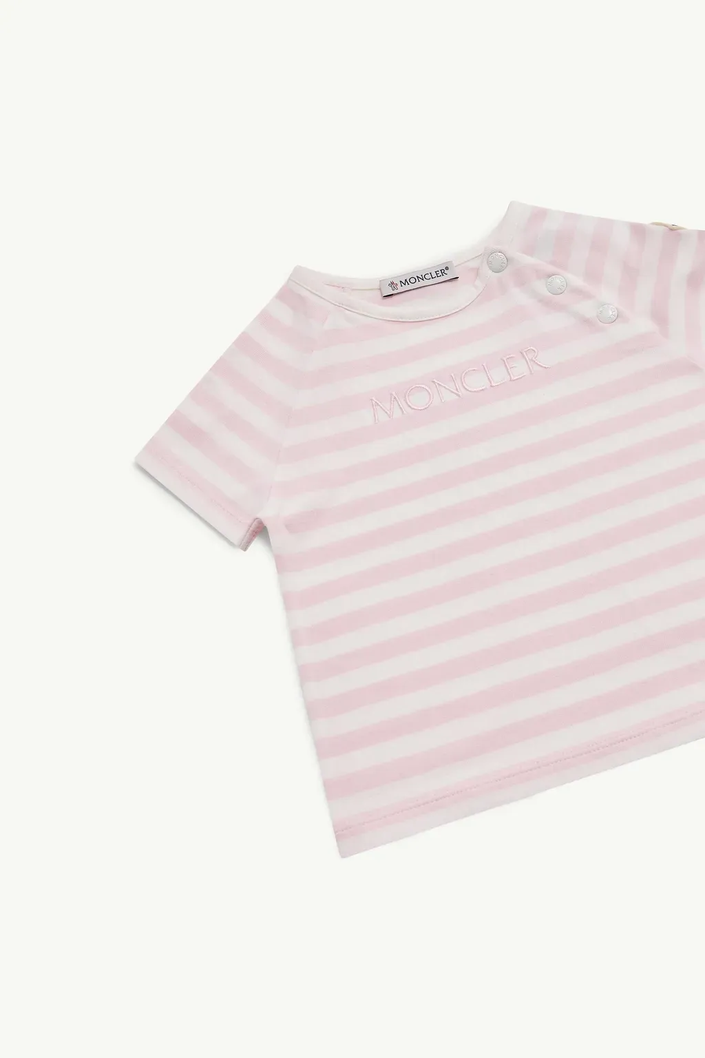 Striped Logo Cotton Blend T-Shirt