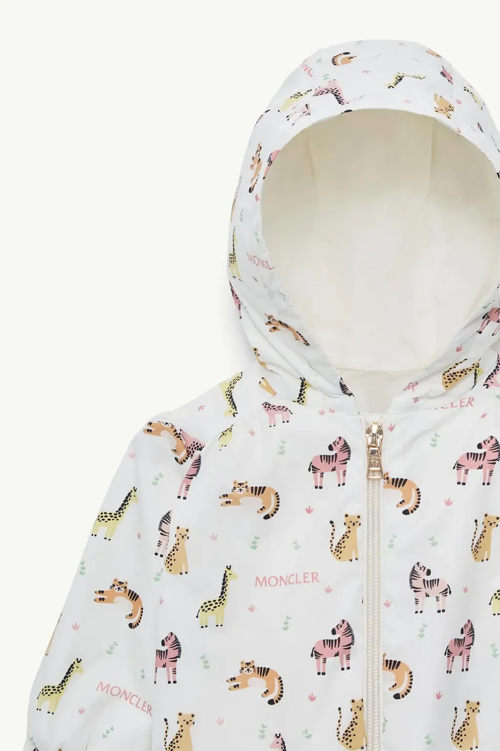 Guniz Animal Print Hooded Rain Jacket