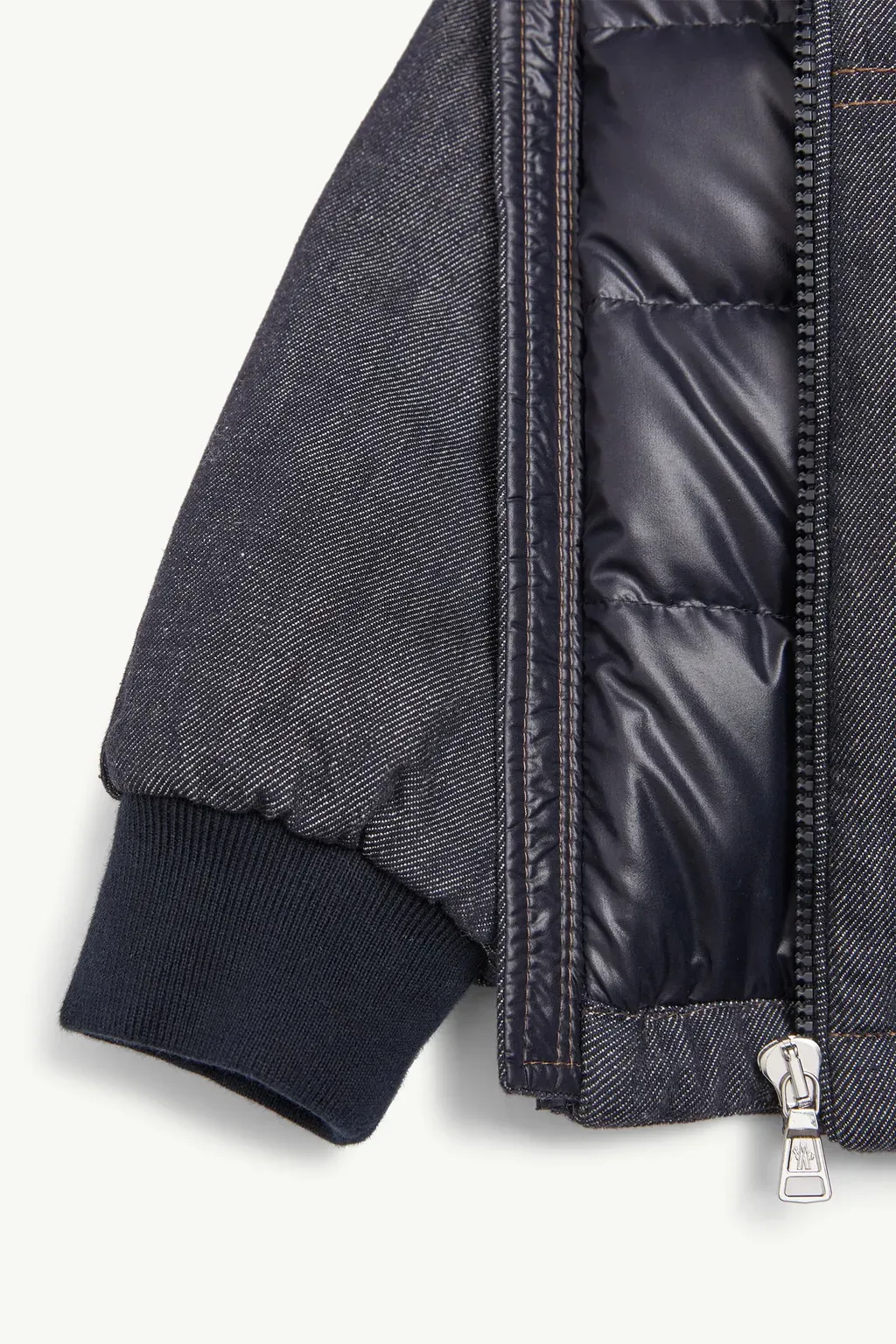 Nicolau Denim Hooded Down Jacket