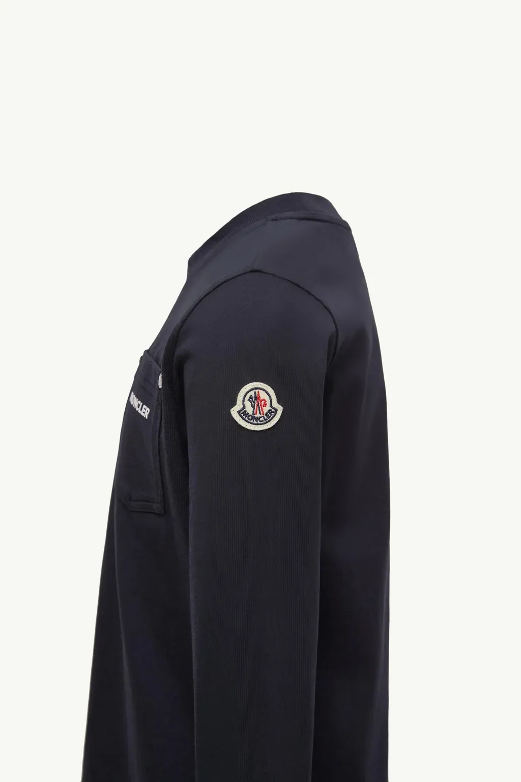 Logo Long Sleeve Cotton T-Shirt With Pocket