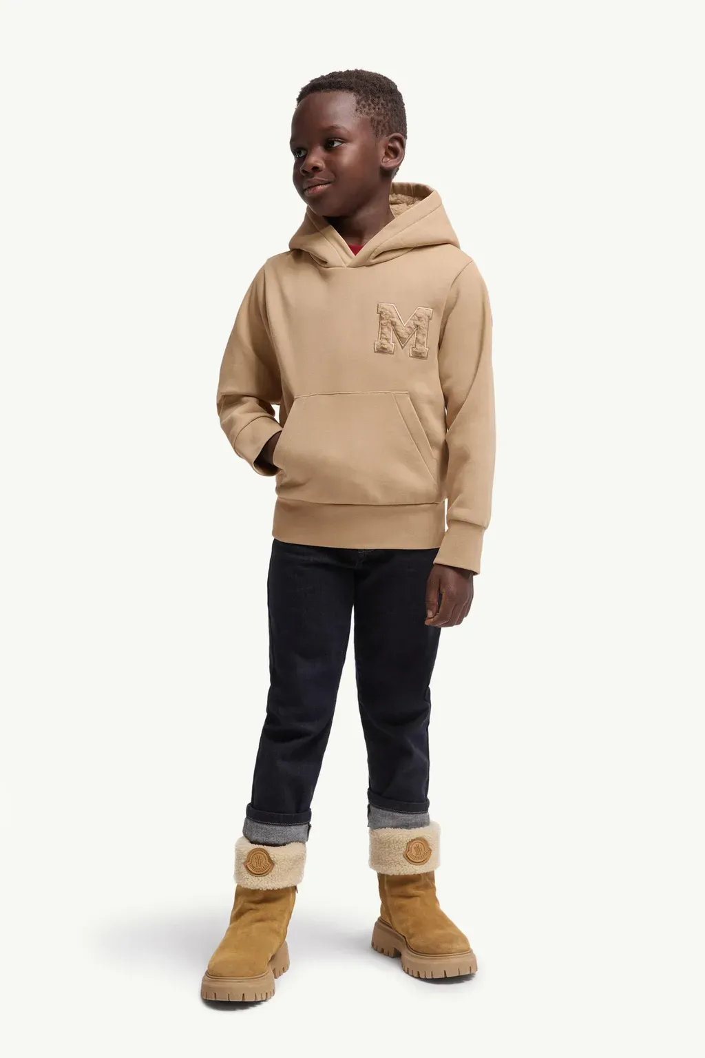 Teddy Logo Cotton Hoodie