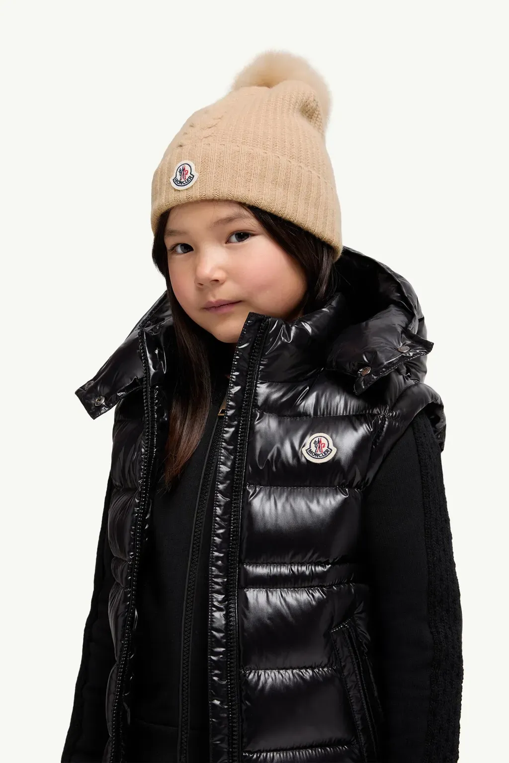 Wool Beanie With Shearling Pom Pom