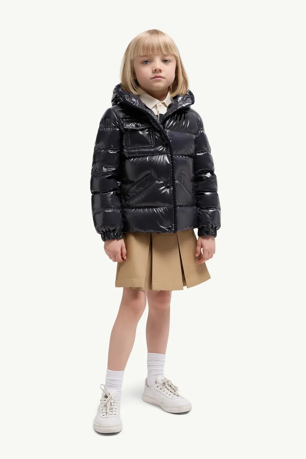 Glareins Braided Trim Hooded Down Jacket