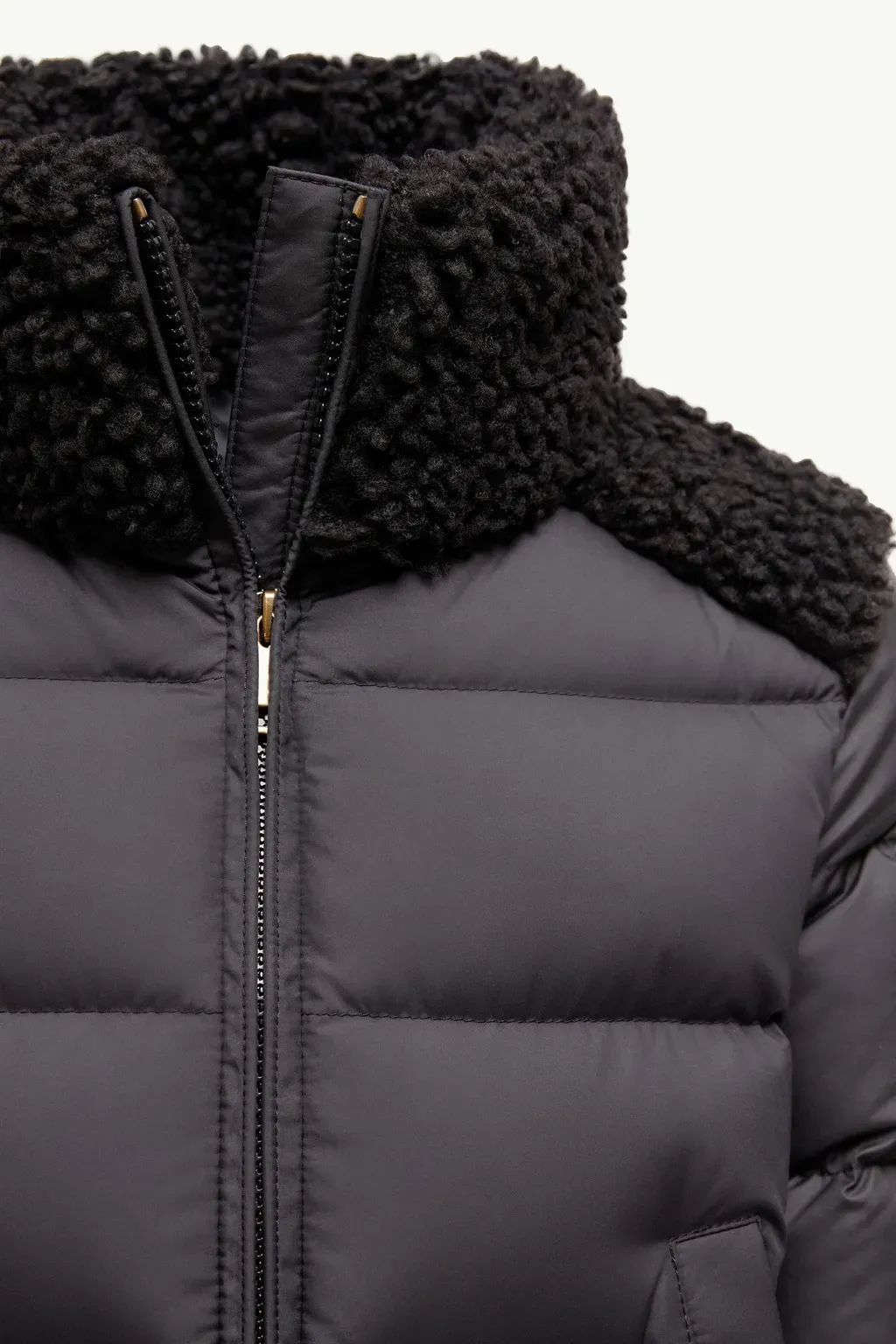 Vard Teddy-Trimmed Down Jacket